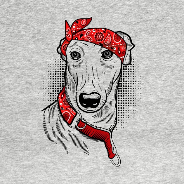 Greyhound Lover Gift - Greyhound Dog Bandana by propellerhead